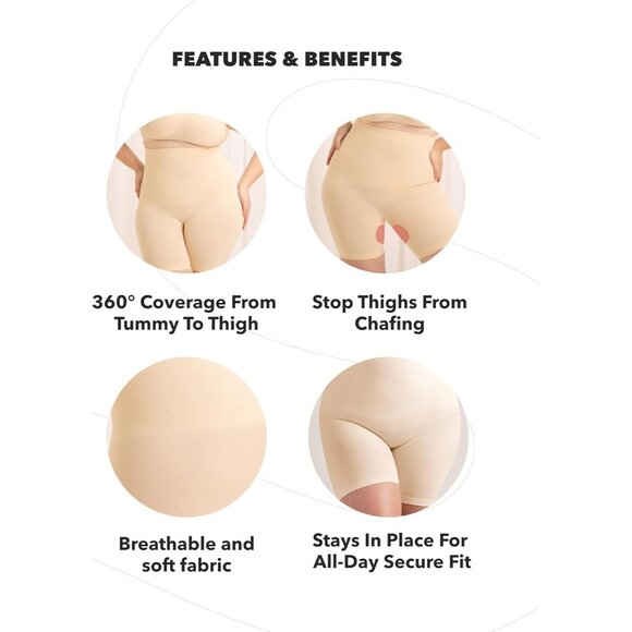 🆕 Women Brown Tummy Control Underwear Every Day High Waisted Body Shaper Shorts - Picture 5 of 9